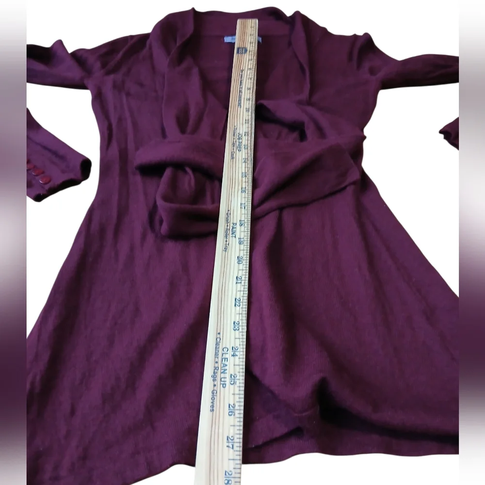 Brunella Gori Burgundy Women's Size Small 100% ExtraFine Merino Wool Sweater
